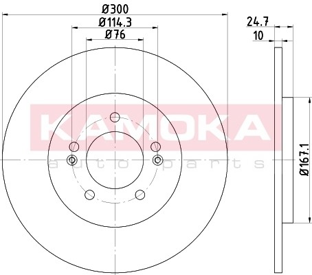 KAMOKA Tarcza hamulcowa 103174 103174