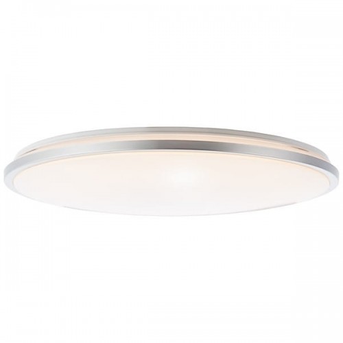 Brilliant JAMIL Biała/srebrna LED 60W Barwa światła zmienna 3000-6000K ściemnialna z pilotem Lampa sufitowa G97010/75