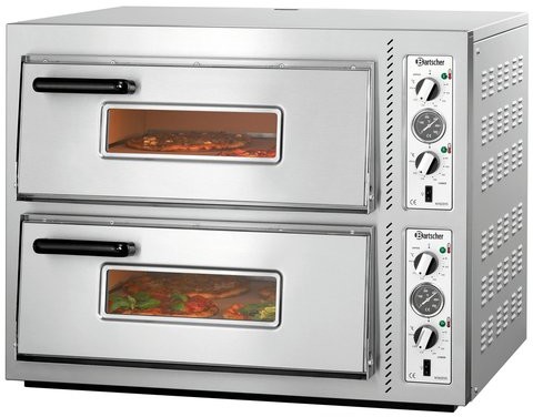 Bartscher Piec do pizzy dwukomorowy NT 622VS | 8 pizz O 30 cm | 10000W | 400V | 930x835x(H)730mm 2002094