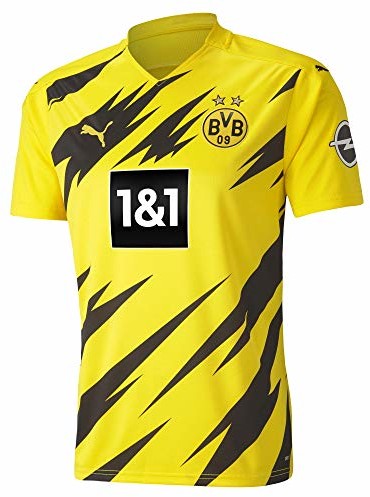 PUMA PUMA Borussia Dortmund Bvb 20/21 Home Shirt Replica, męska koszulka piłkarska Cyber Yellow-puma Black 3XL 931114