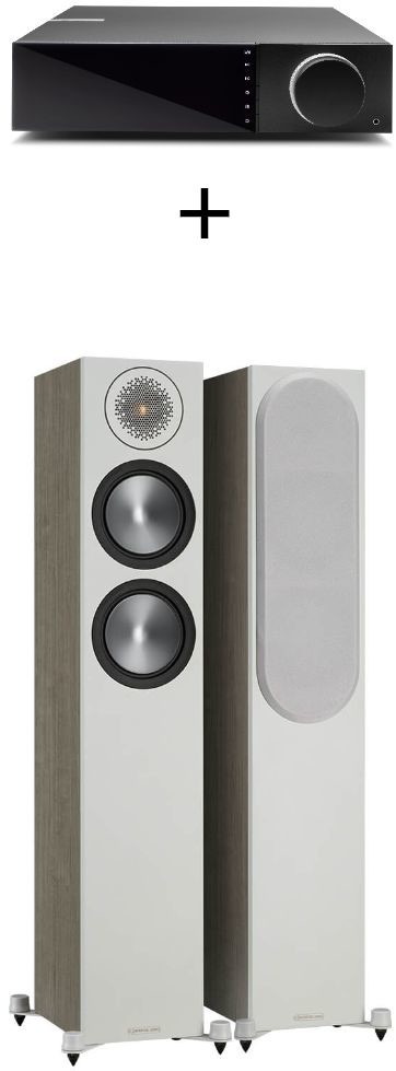 PROMO Zestaw kolumn Monitor Audio Bronze 200 + wzmacniacz strumieniowy Cambridge EVO 75 Kolor: Szary