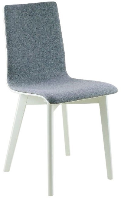 Delta LUKA SOFT W krzesło drewniane biało-szare dębowa rama
