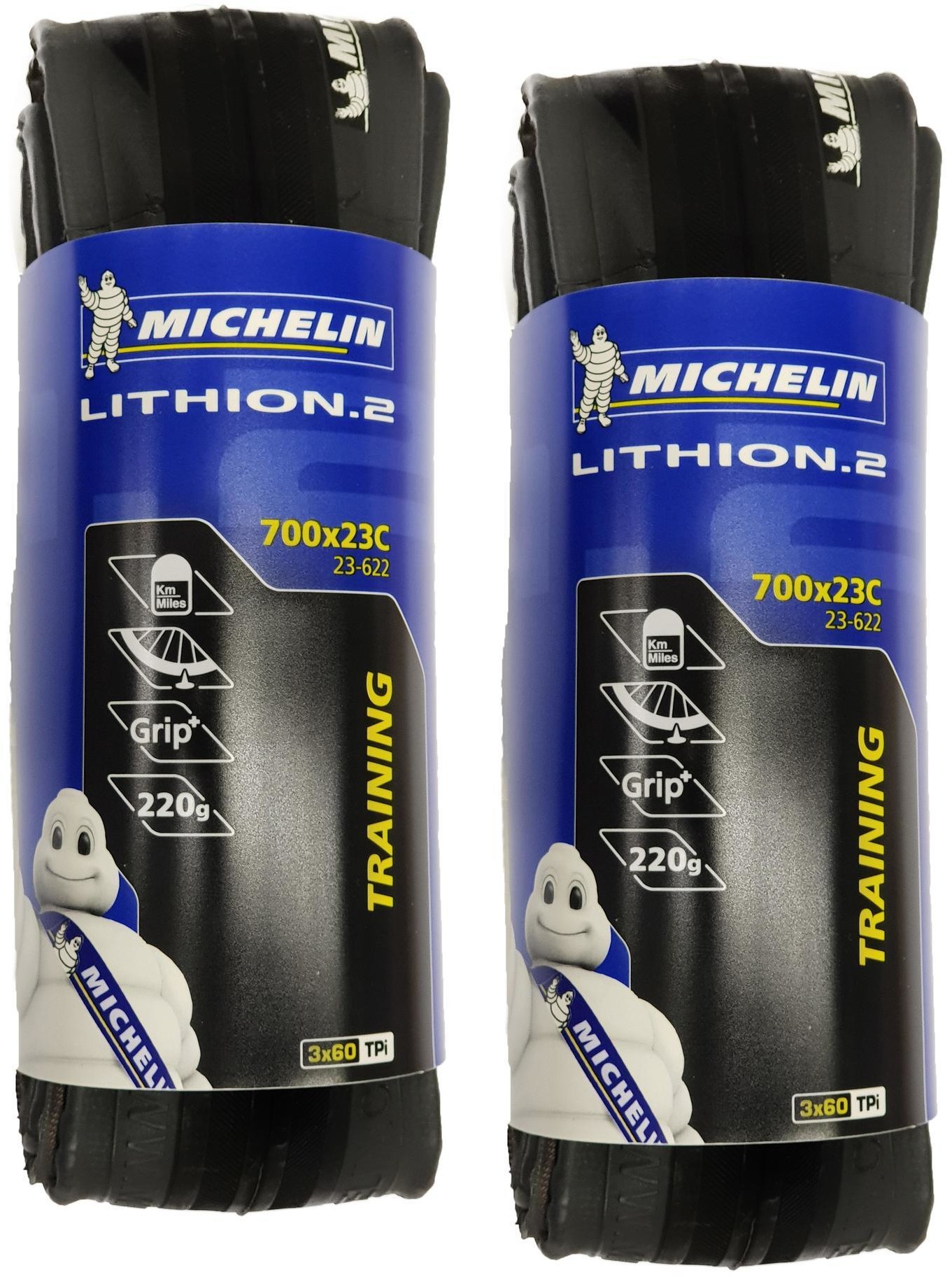 Michelin ZESTAW 2 OPON DO ROWERU SZOSOWEGO LITHION 2 700X23 z miękką stopką/ ETRTO 23-622 Unisex