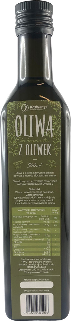 KruKam Oliwa z oliwek Extra Virgin 500ml Grecja