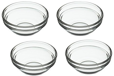 Kitchen Craft Miseczki  szklane, 4 sztuki, przezroczysty KCPINCHBOWL4PK