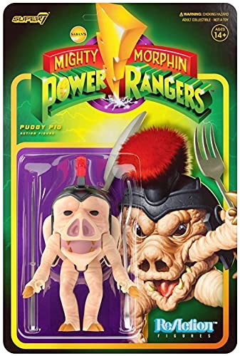 Super 7 Super7 - Mighty Morphin' Power Rangers ReAction Figure Wave 1 - Pudgy Pig RE-POWRW01-PPG