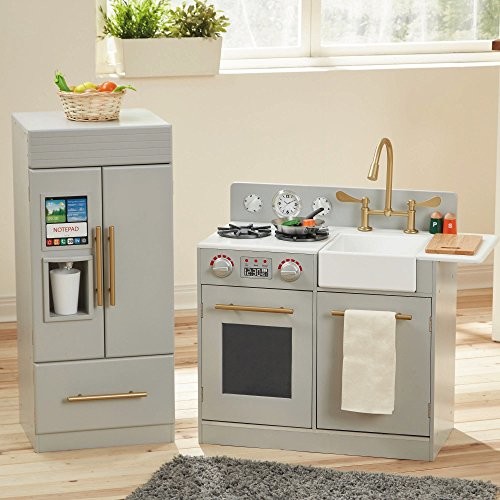 Teamson TD-12302 a Urban Adventure Play Kitchen with ICE Maker, szary