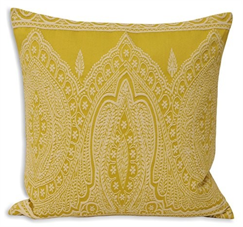 Paoletti Paisley Grey Cushion, żółty, 50x50cm PAISLEY/CC3/YEL