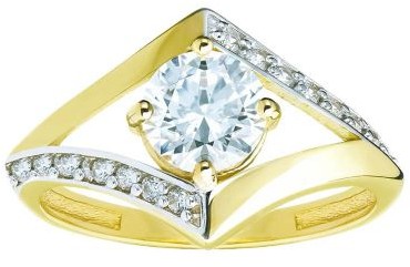 LOVRIN Złoty pierścionek 333 geometryczny zaręczynowy 2,06 g 2555