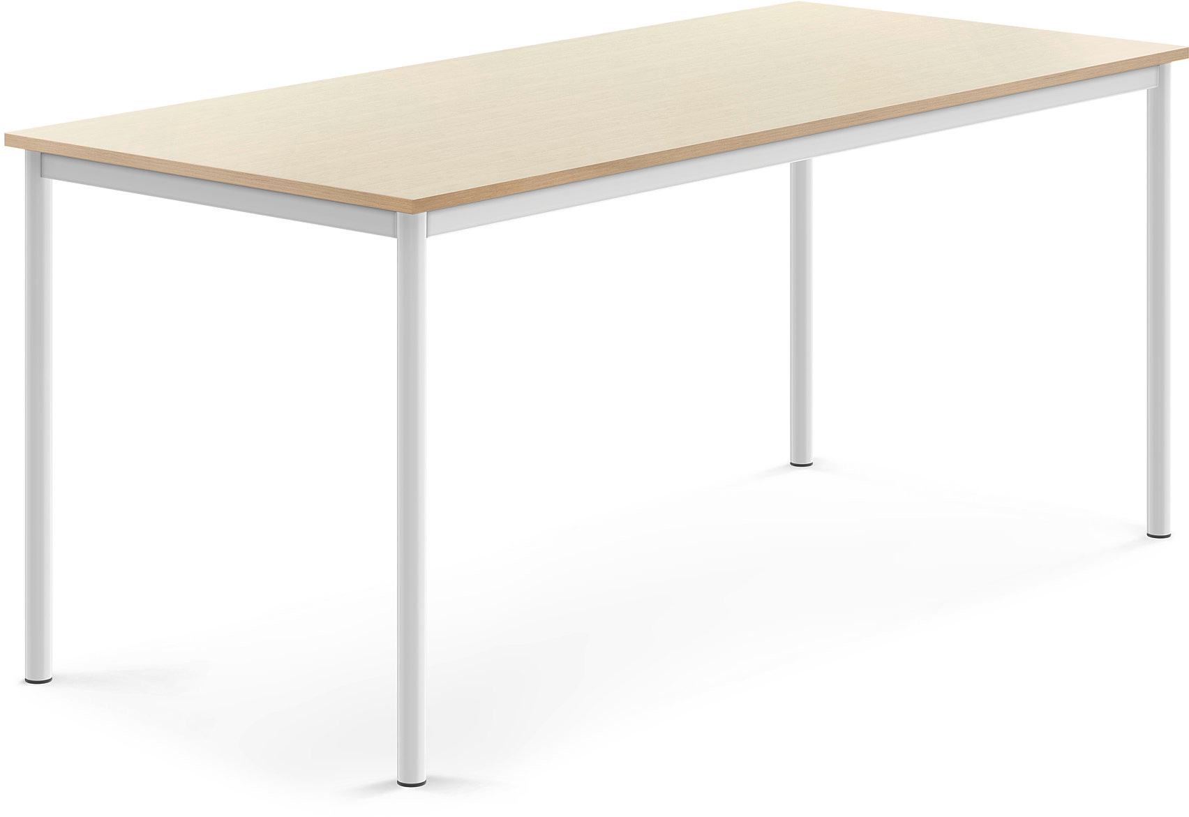 AJ Produkty Biurko SONITUS, 1800x800x760 mm, brzoza laminat, biały