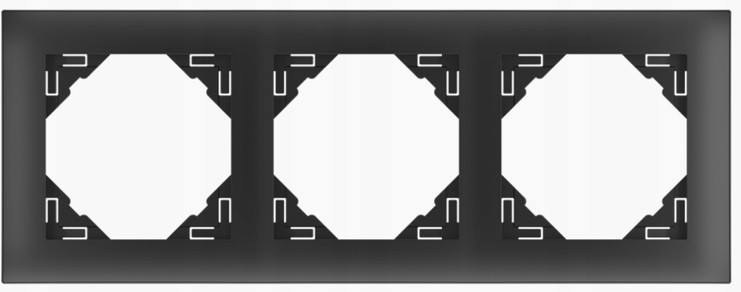 Efapel Aquarella Ramka 3-KROTNA Czarny 90930 Tpm