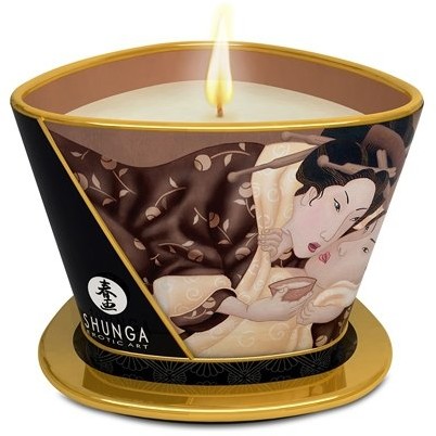 Shunga Świeca do masażu - Massage Candle Chocolate 170 ml Czekolada