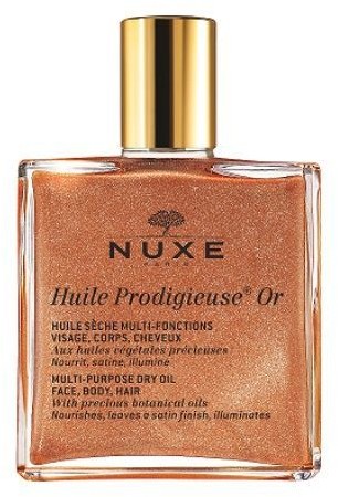 Nuxe prodigieuse huile or wielofunkcyjny suchy olejek ze złotymi drobinkami do twarzy ciała i włosów 50 ml nowa formuła
