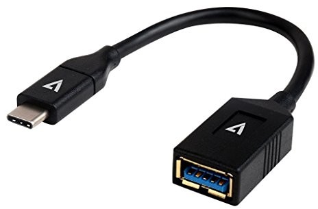 V7 USB-Adapter USB Type A (w) do USB-C (M) odwracalny Thunderbolt 3/USB 2.0/USB 3.0, v7u3 °C-BLK-1E V7U3C-BLK-1N