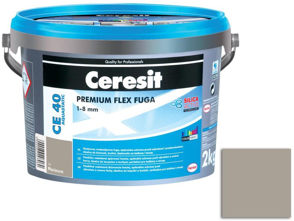Ceresit Fuga cementowa WODOODPORNA CE40 jasno szary 2 kg