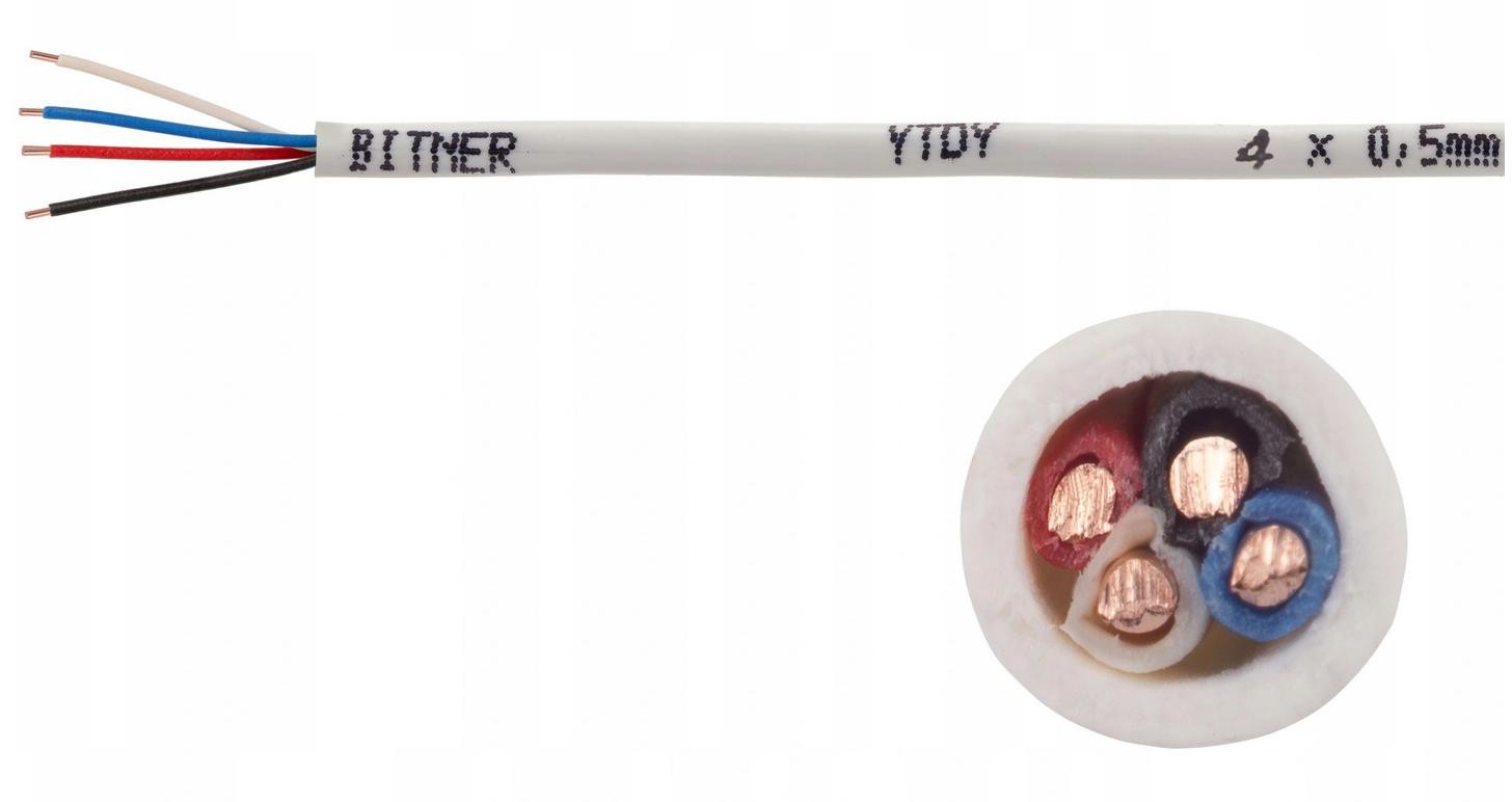 Bitner PRZEWÓD ALARMOWY DOMOFONOWY YTDY 4X0,5 100M YTDY 4x0,5 100M