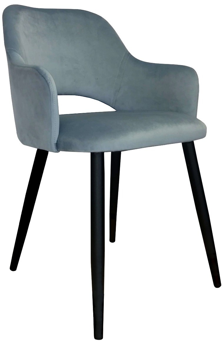 Atos Krzesło NAPO VELVET szare w stylu glamour MILANO-MG17