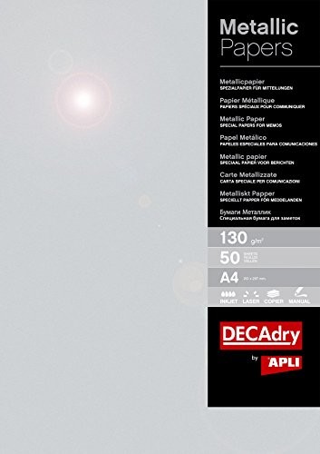 Decadry DECAdry Metallic Argent A4 50 inkjet paper T104071