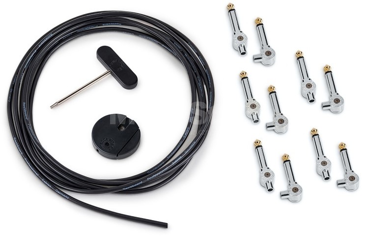 RockGear by Warwick RockBoard patchworks solderless patch cable set - 3 m, chrome (RBO CAB PW SET CR)