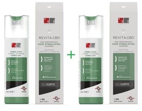 DS Laboratories [Zestaw] Revita CBD Szampon Antyoksydacyjny Stymulujący Włosy na Bazie CBD 205ml + Revita CBD Odżywka Antyoksydacyjna Stymulująca Włosy na bazie CBD 205ml