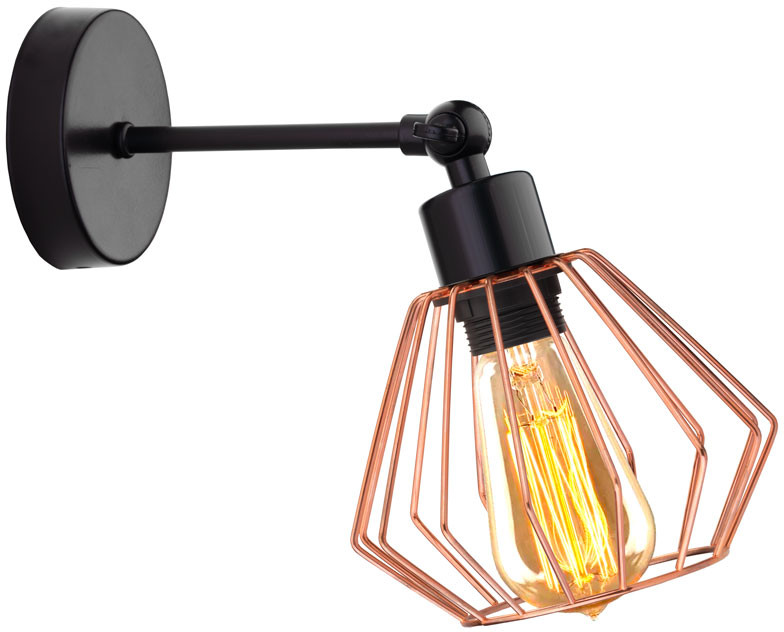 LYSNE Kinkiet regulowany metalowy łamany czarny DUCOS LOFT 400043