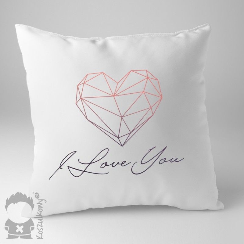 - I love you poduszka z nadrukiem