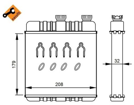 NRF Wymiennik ciepła, ogrzewanie wnętrza 54279