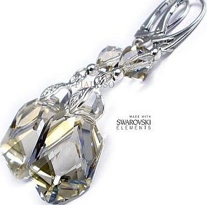 Swarovski kolczyki wisiorek łańcuszek BUENO SILVER