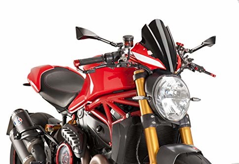 Puig 8900N Szyba przednia naged New Generation Touring, czarna 8900N