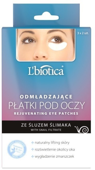 Lbiotica BIOVAX L`BIOTICA Odmładzające Płatki pod oczy - ze Śluzem Ślimaka 1op.-3x2szt 132706