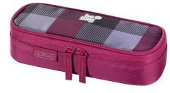 Herlitz Piórnik kosmetyczka Cube Karo Burgund LETNIA WYPRZEDAŻ DO 80%