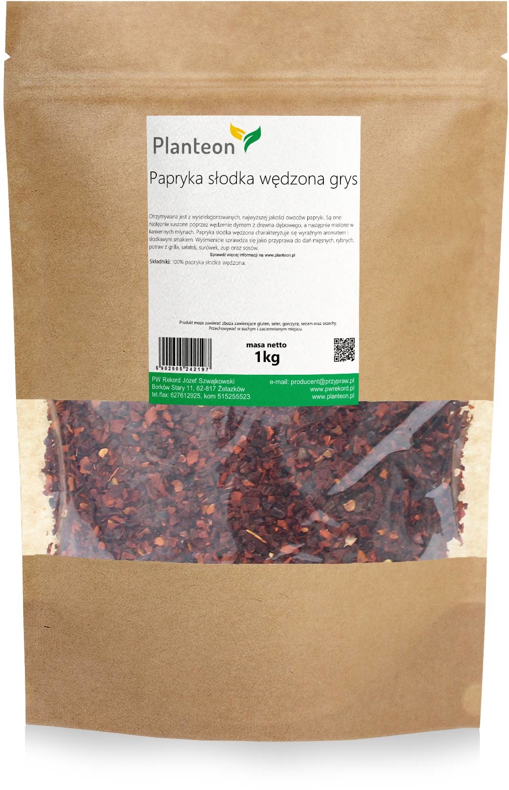 Planteon Papryka słodka wędzona grys 1kg 2-0032-36-1