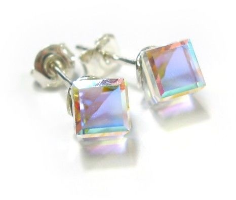 Swarovski Kolczyki Srebro Sztyfty CERTYFIKAT