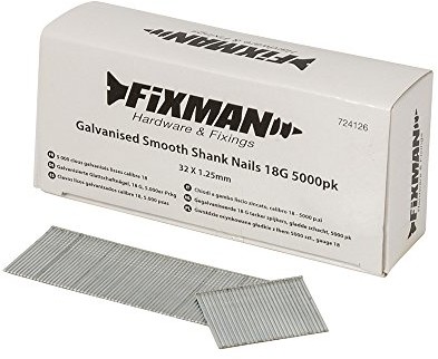 Fixman FIXMAN 724126 galwanizowanej AFT gładkie gwoździe, 18 G, 5.000er-Pak 724126
