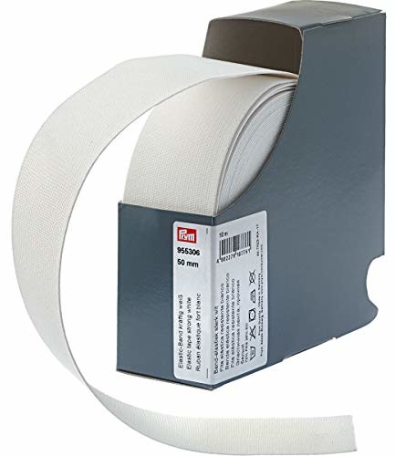 Prym Prym 955306 elastyczna taśma 50 mm biała, 72% PES 28% ED 955306