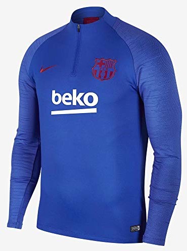 Nike Dri-Fit FC Barcelona koszulka męska męska koszulka treningowa do piłki nożnej, męska, AO5159, niebieska (Lyon Blue/Lyon Blue/Intense Red/Noble Red), XXL AO5159