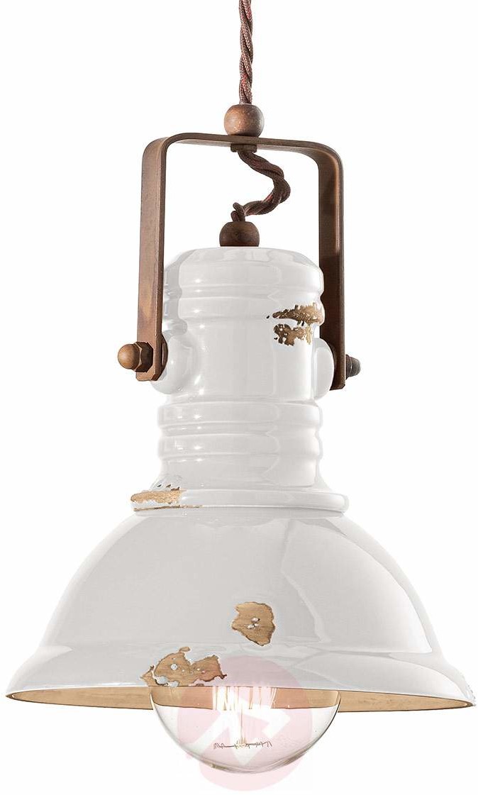 Ferro Luce Lampa wisząca C1691, design industrialny, biała