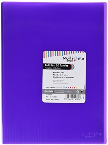 Grafoplas grafo Plas wykonane, 1471735  Binder z 30 koszulek, Foolscap, PP, fioletowy 1471735