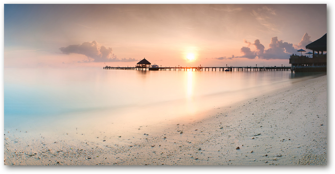 Foto obraz szkło akryl Plaża Malediwy