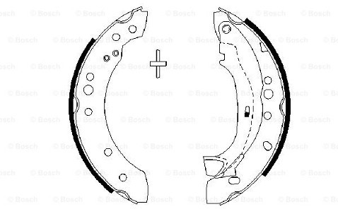 BOSCH Zestaw szczęk hamulcowych 0 986 487 664