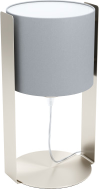 Eglo Siponto 98286 lampka stołowa biurkowa 1x60W E27 satyna/szara