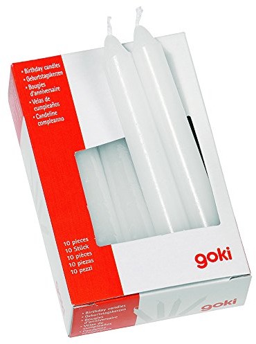 Goki goki 15051  zestaw do świec Dekoracja  urodziny GK 106/108/55985/60975 Biały 15051