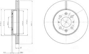Delphi Tarcza hamulcowa BG2759