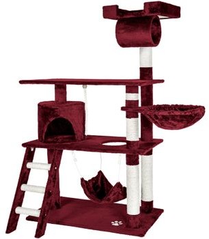 TecTake Drapak dla kota Marcel 141 cm bordowy 401856