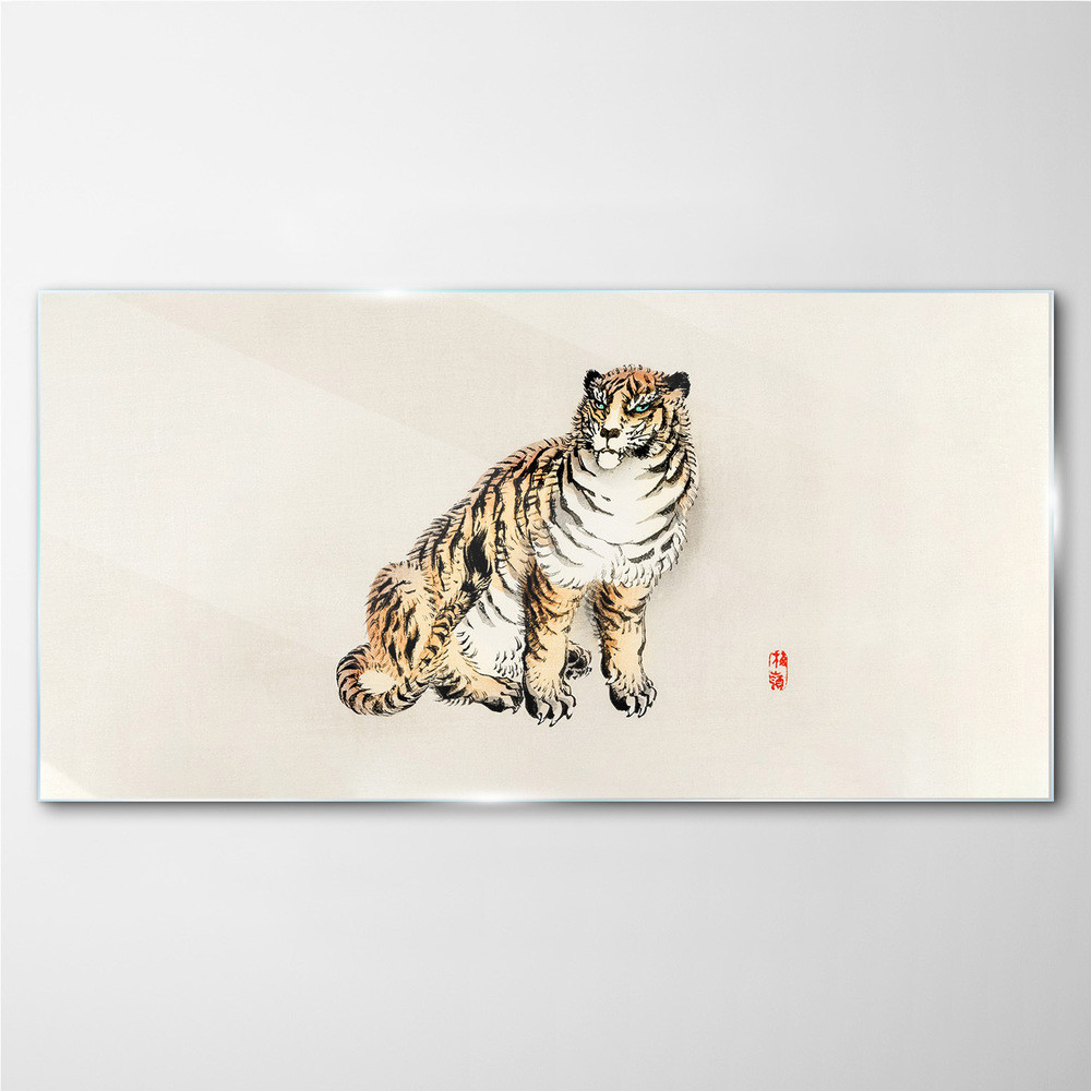 PL Coloray Obraz na Szkle Zwierzęta Kot Tygrys 140x70cm