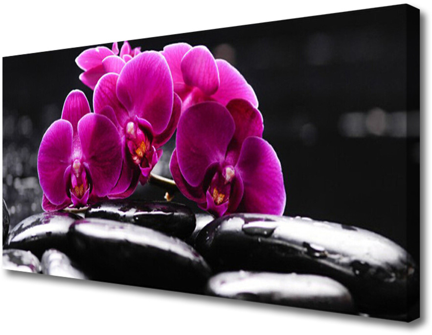 PL Tulup Obraz Canvas Kamienie Zen Orchidea Spa 125x50cm