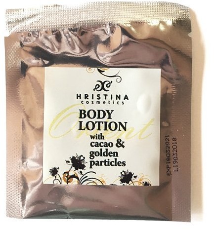 Hristina Hristina Naturalne mleczko do ciała z kakao i złotymi cząsteczkami 5 ml