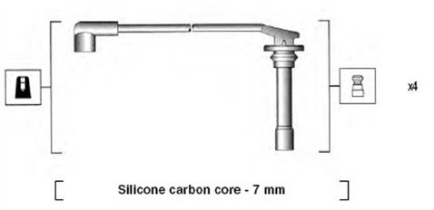 MAGNETI MARELLI Zestaw przewodów zapłonowych MAGNETI MARELLI 941255070817