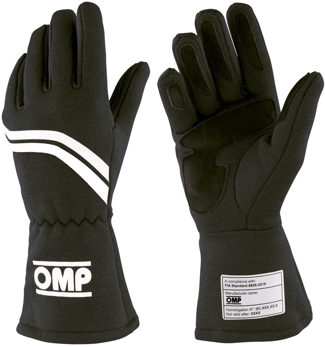 OMP Racing Rękawice rajdowe DIJON MY21 czarne (homologacja FIA) IB/746E/N/S