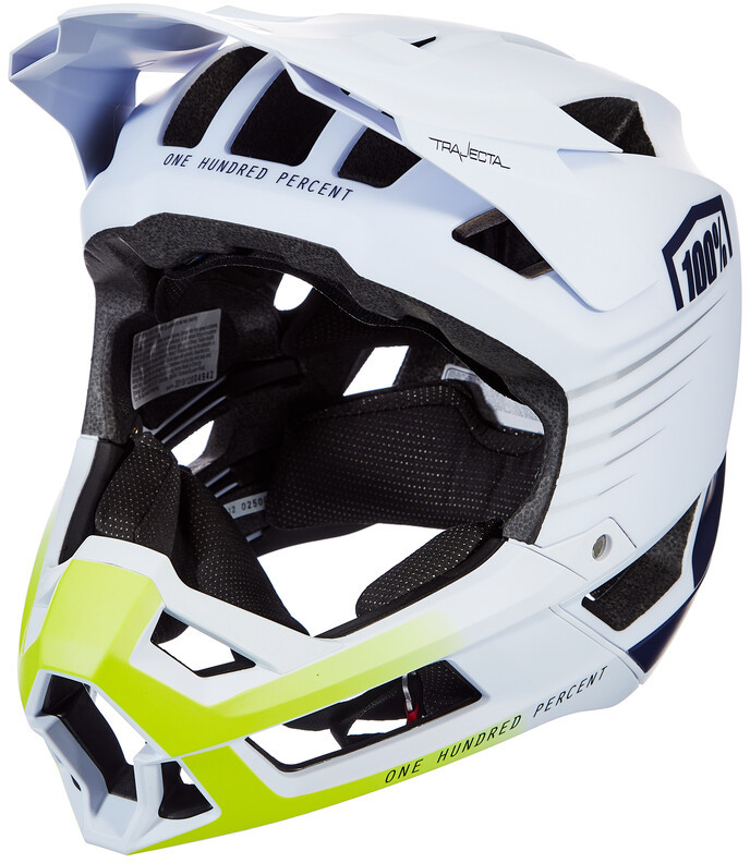 Modi 100% 100% Trajecta rowerowy, white/navy XL | 61-64cm 2020 Kaski BMX i Dirt HU-HLT-0015/1241/XL